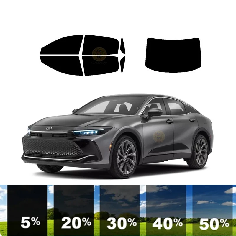 precut Removable Window Tint Film For Car 100% UVR 5%-35%VLT Heat Insulation Carbon ﻿For TOYOTA CROWN 4 DR SEDAN 2023-2023