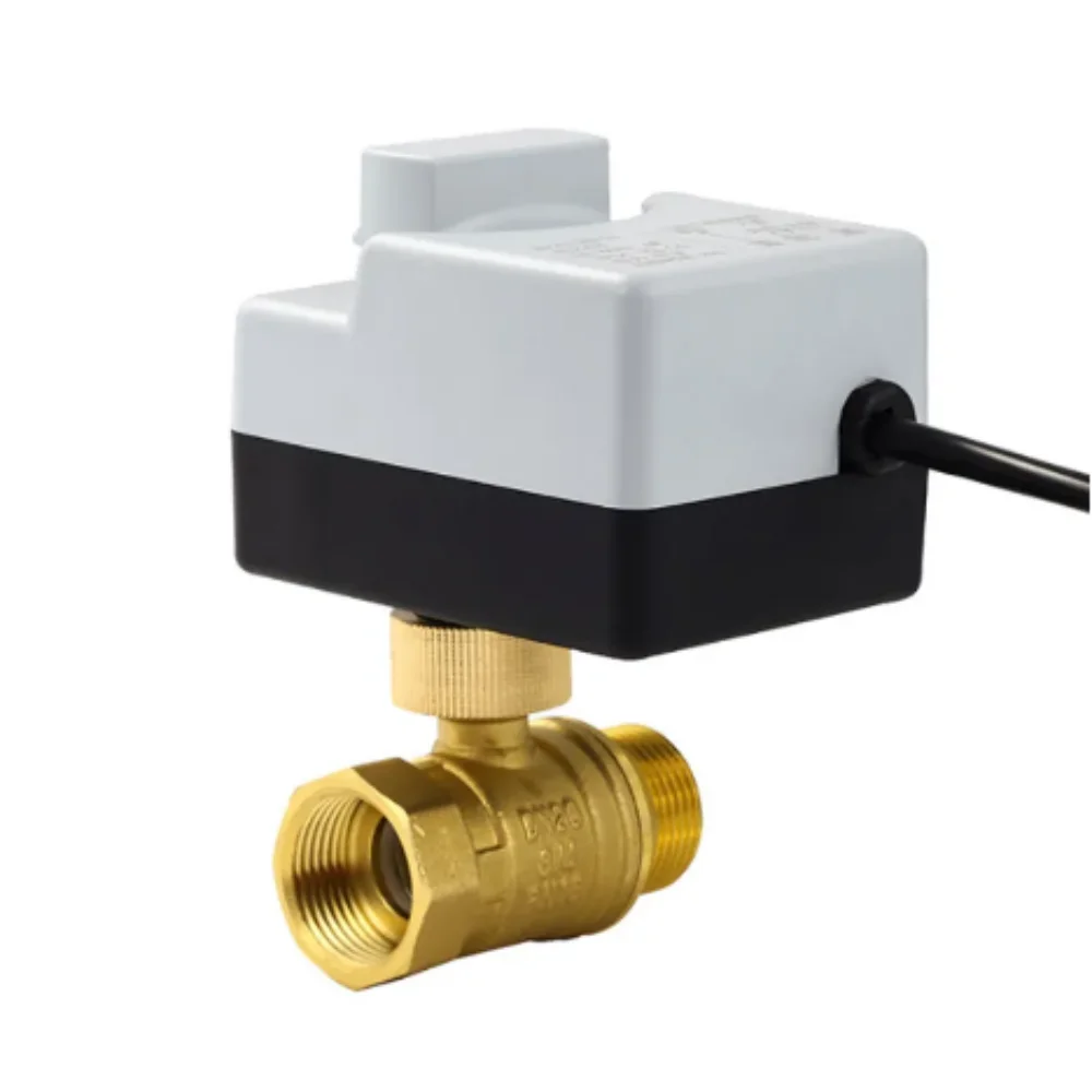 

DN15(G 1/2") to DN 50(G 2") 2 way 3 wires brass motorized ball valve/electric actuator motor with manual switch function