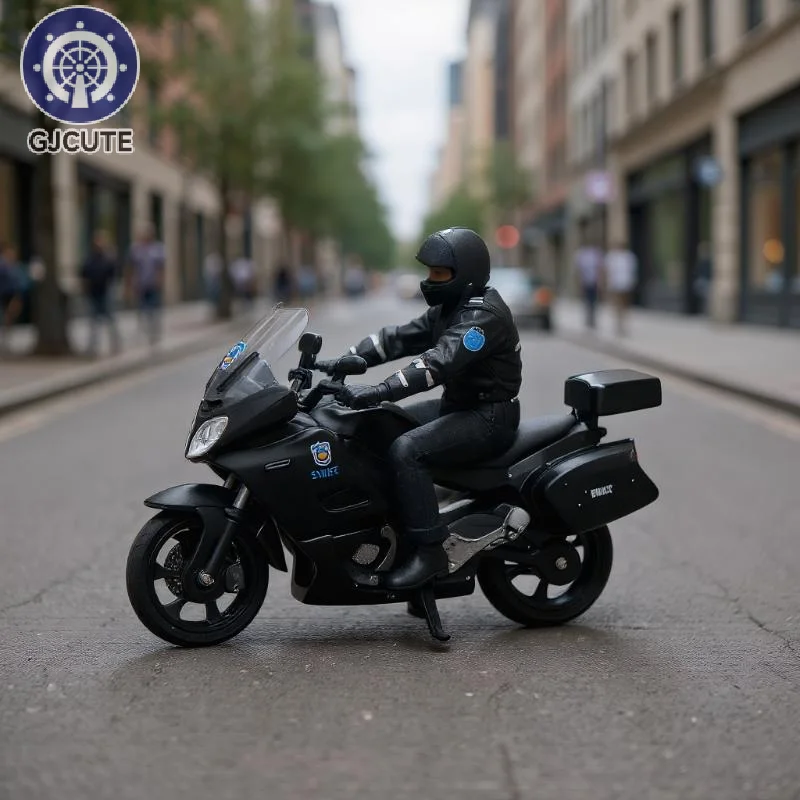 1/64 Miniature Alloy Motorcycle Model Public Security Special Police Furniture For Display Kid Birthday Gift