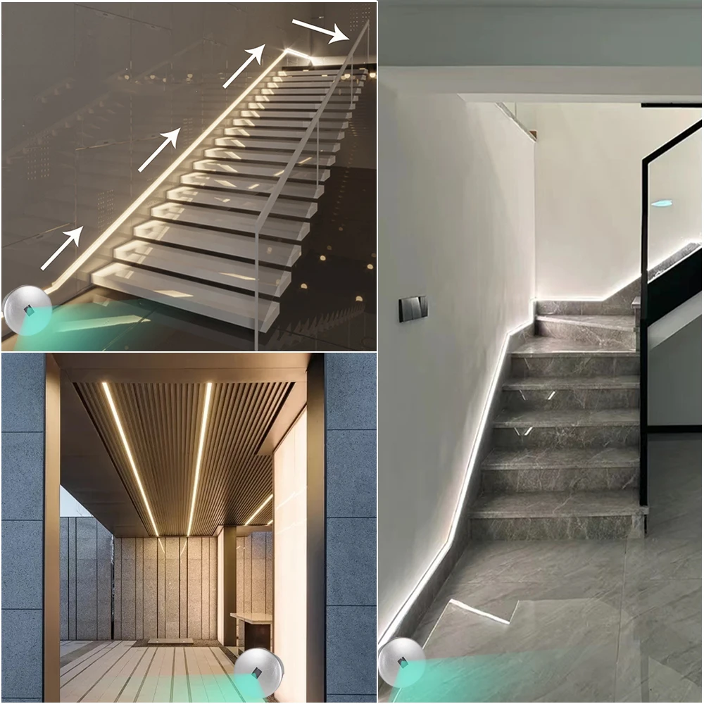 Imagem -06 - Stair Light Controller com Sensor de Movimento Delay Off Staircase Led Running Water Strip Lights dc 24v 400w em 1