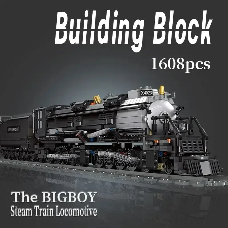 Classic Steam Train Building Block Set German BR01 Big Boy Steam Locomotive Bricks DIY CN5700 Rail Train Assemble Bricks Toys