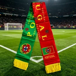 Portugal flag scarf14x130cm double-sided printed polyester polyester fabric football fans Portugal scarf flag banner