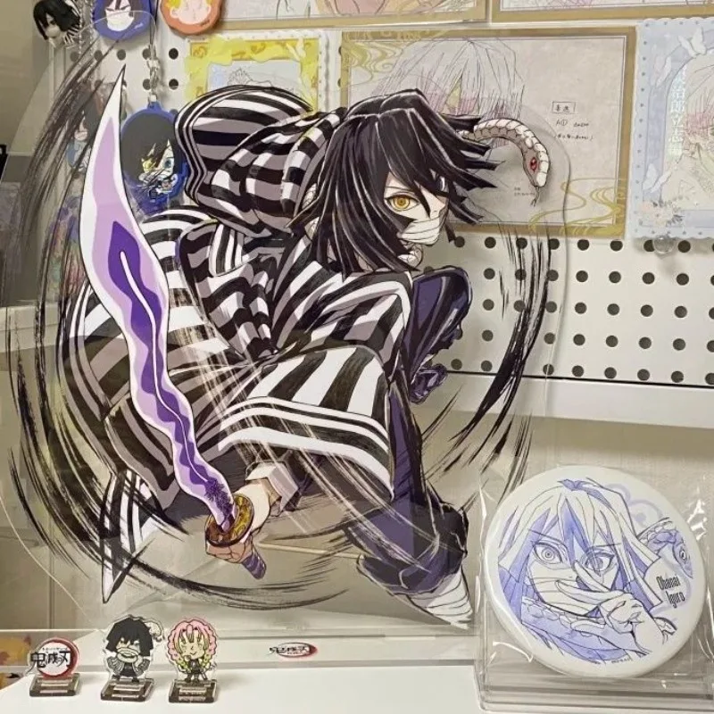 New Iguro Obanai Acrylic Stand Figure Badge Demon Slayer: Kimetsu No Yaiba Anime Peripheral Creativity Desktop Ornament A Set