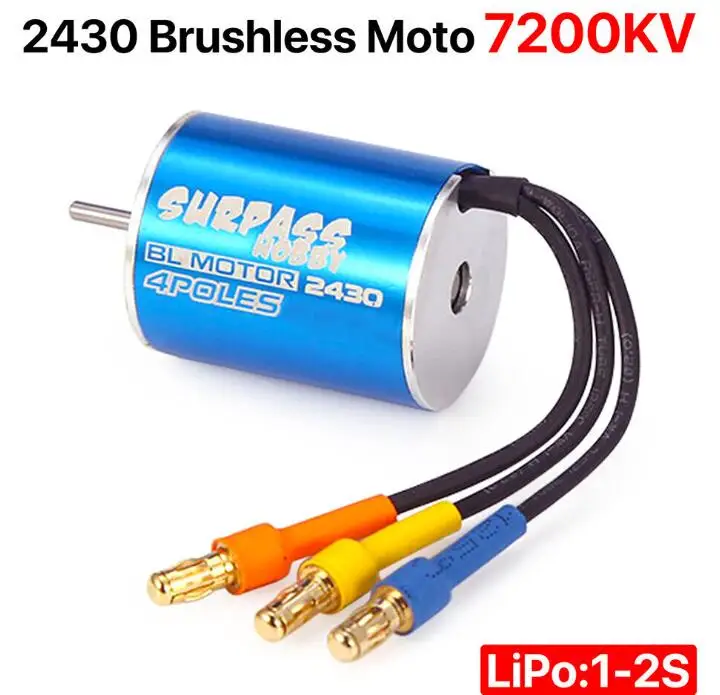 Moteur Sans Balais Étanche BL2430 2430 2200KV 7200KV, pour 25A ESC Wltoys 1/20 1/18 RC Truggy Bateau Voiture Camion