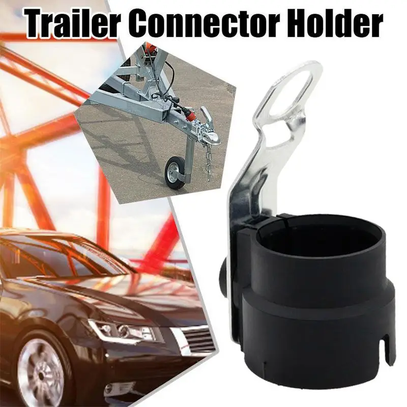 Trailer Plug Connector Fixer Tow Plug Holder Trailer Plugs Connector Fixer Bracket Protective Accessory For 7 And 13 Pin Trailer