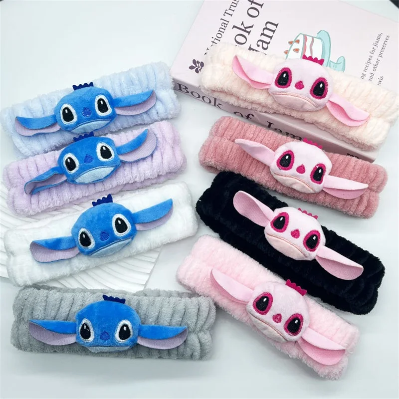 Disney Stitch Headband Cute Cartoon Funny Headband Decorative Headband Plush Anti-Slip Headband Girls Gift  Cosplay Kids Gift