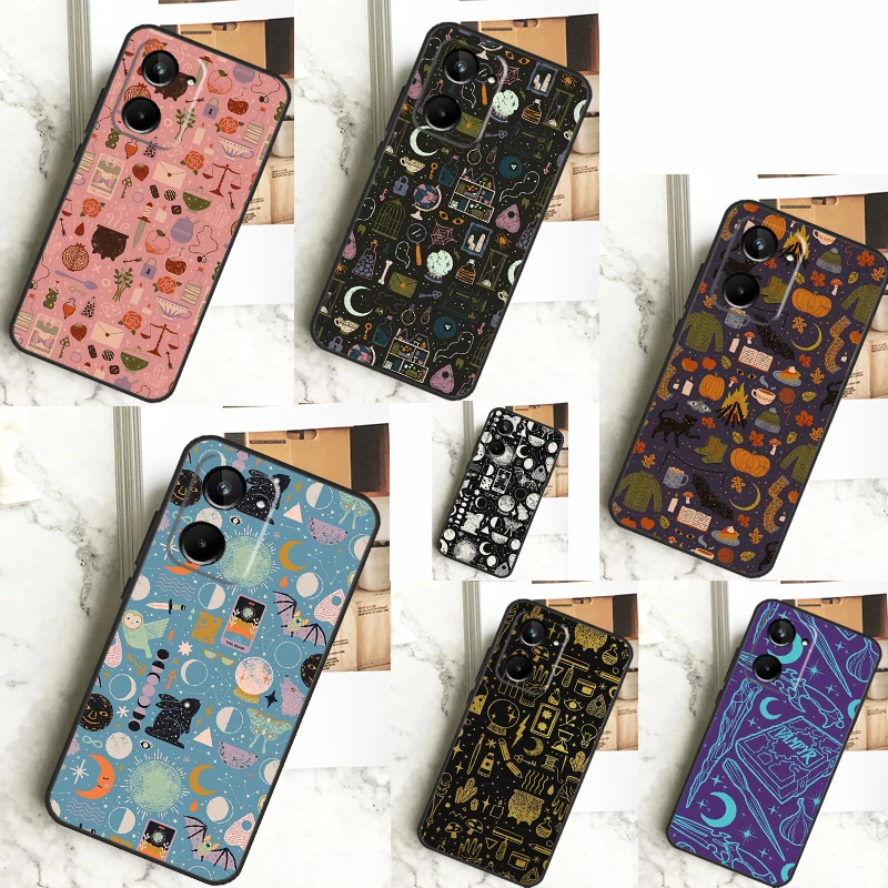 Witch Lunar Magic For Realme C67 C55 C53 C51 C35 C33 C31 C30 C25s C21Y GT Neo 6 GT5 9 10 11 12 Pro Plus Case