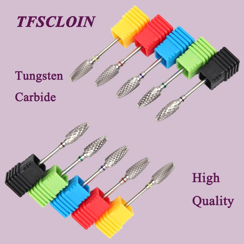 Tungsten Carbide Nail Drill Bits 3/32"Size,Remove Nail Sharping Polish  & Gel, Buffs Away Dead Skin & Calluses Nail art tools