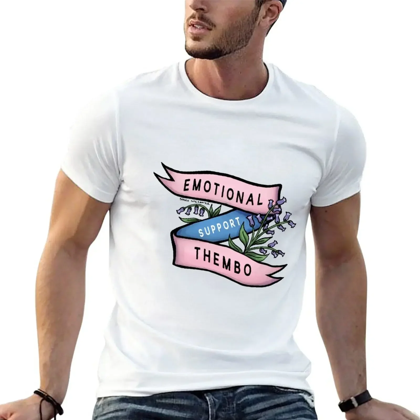 emotional support thembo T-Shirt boys animal print blanks sweat mens t shirt graphic