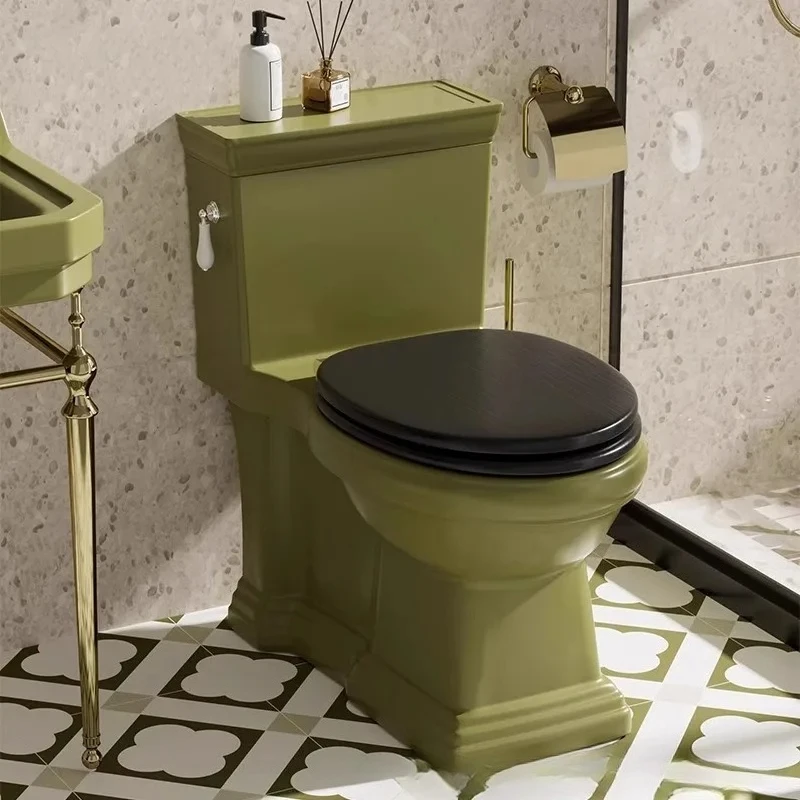 Toilet household personalized American color ordinary ceramic integrated toilet