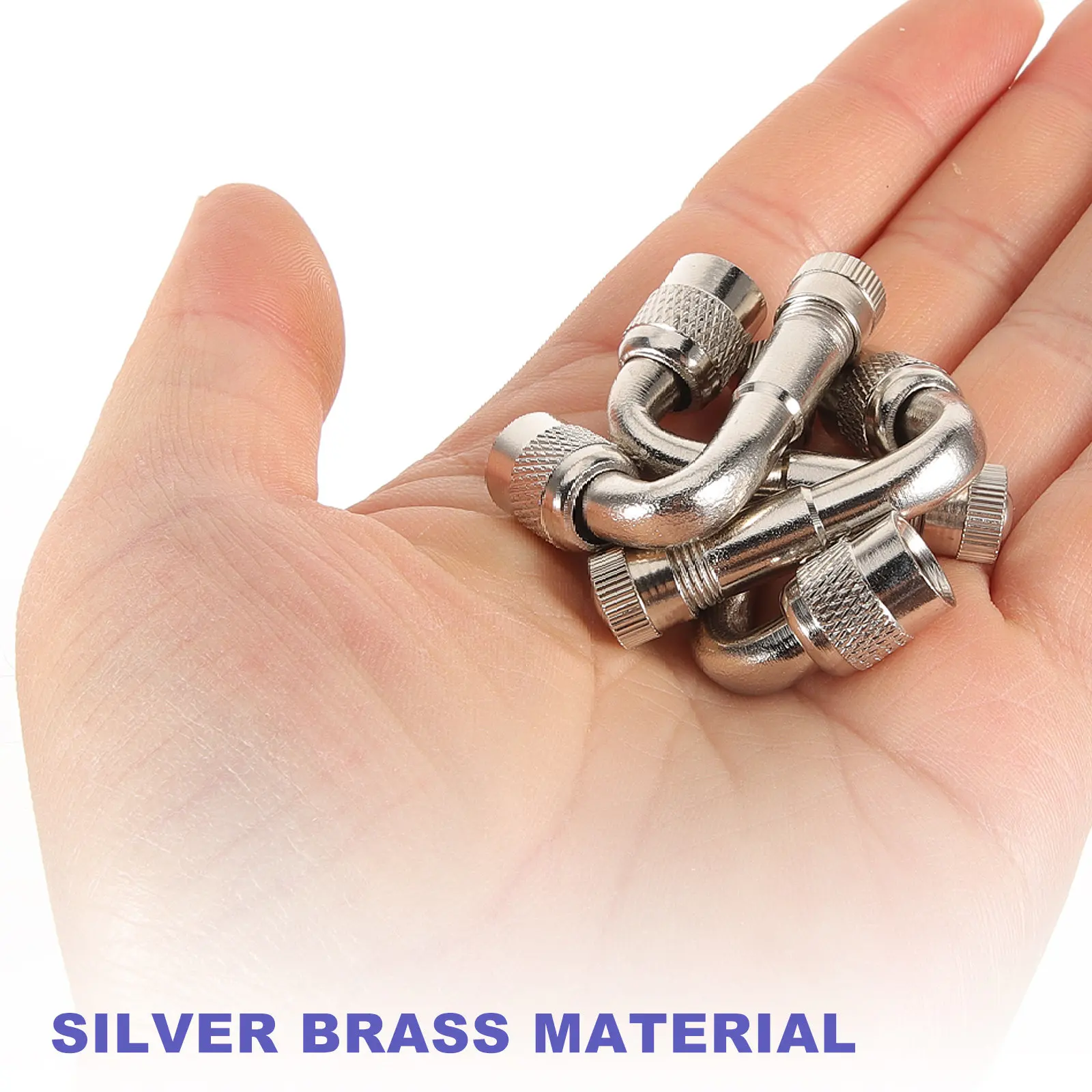 

4Pcs Premium Brass 90 Degree Stem Extension Adapter for Dual Tire Inflation Valve Access Universal Fit All Standard