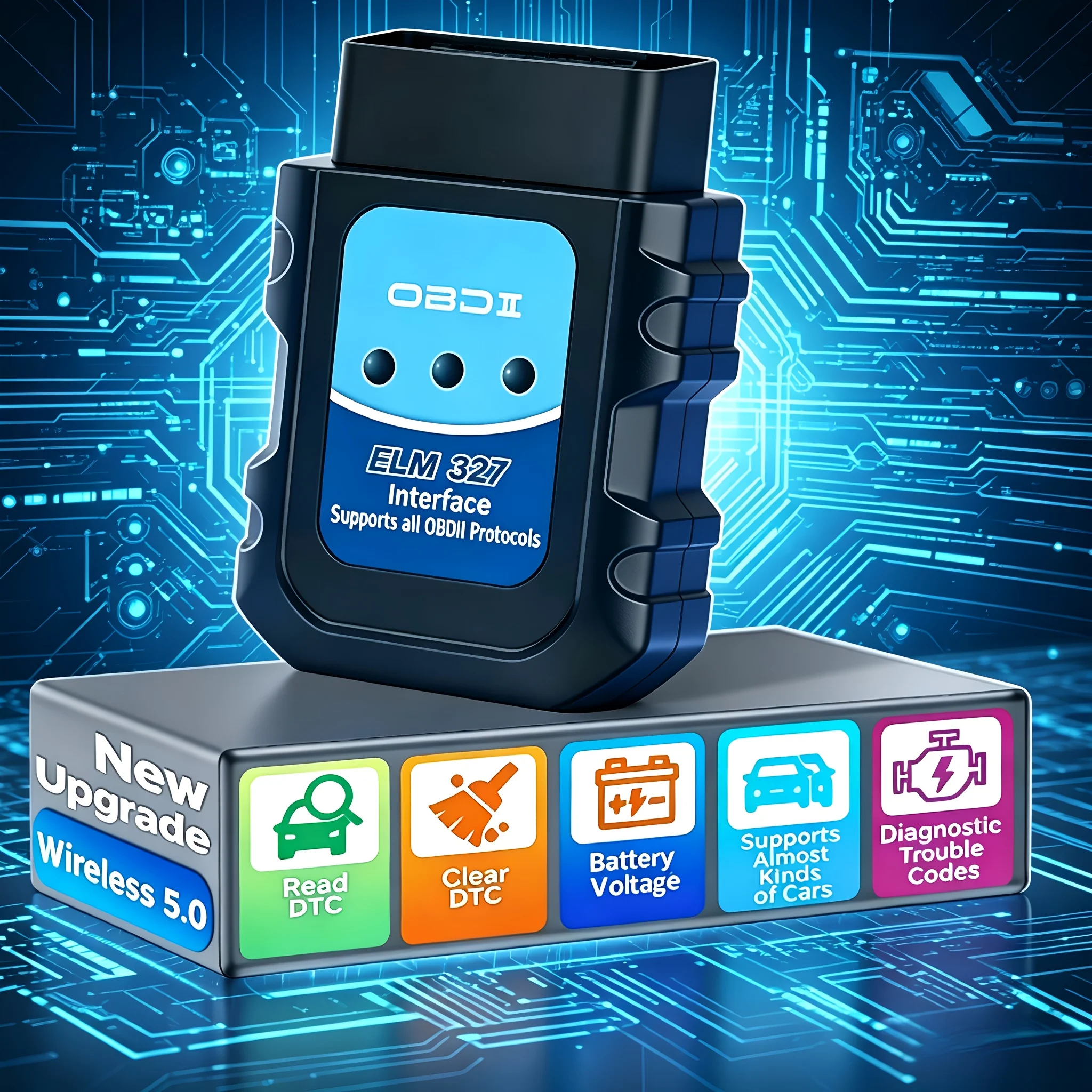 2026 Professional Car ELM327 OBD2 Scanner Bluetooth 5.0 for Android/IOS Code Reader Car Scanner Diagnostic Tool