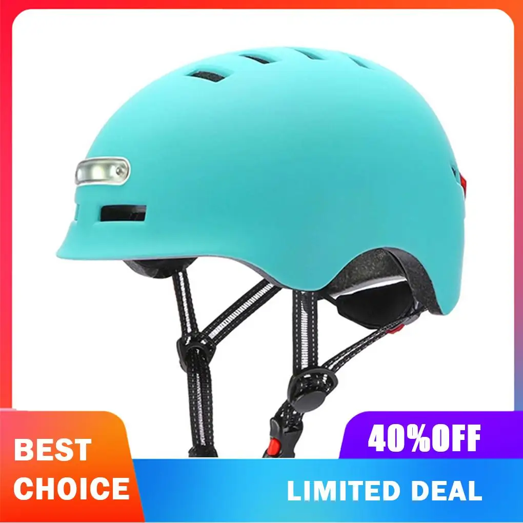 

Bicycles Helmet LED Light Hat 4 Modes Thick EPS Foam Warning Helmets Men Women Fashion Adjustable Cycling Caps