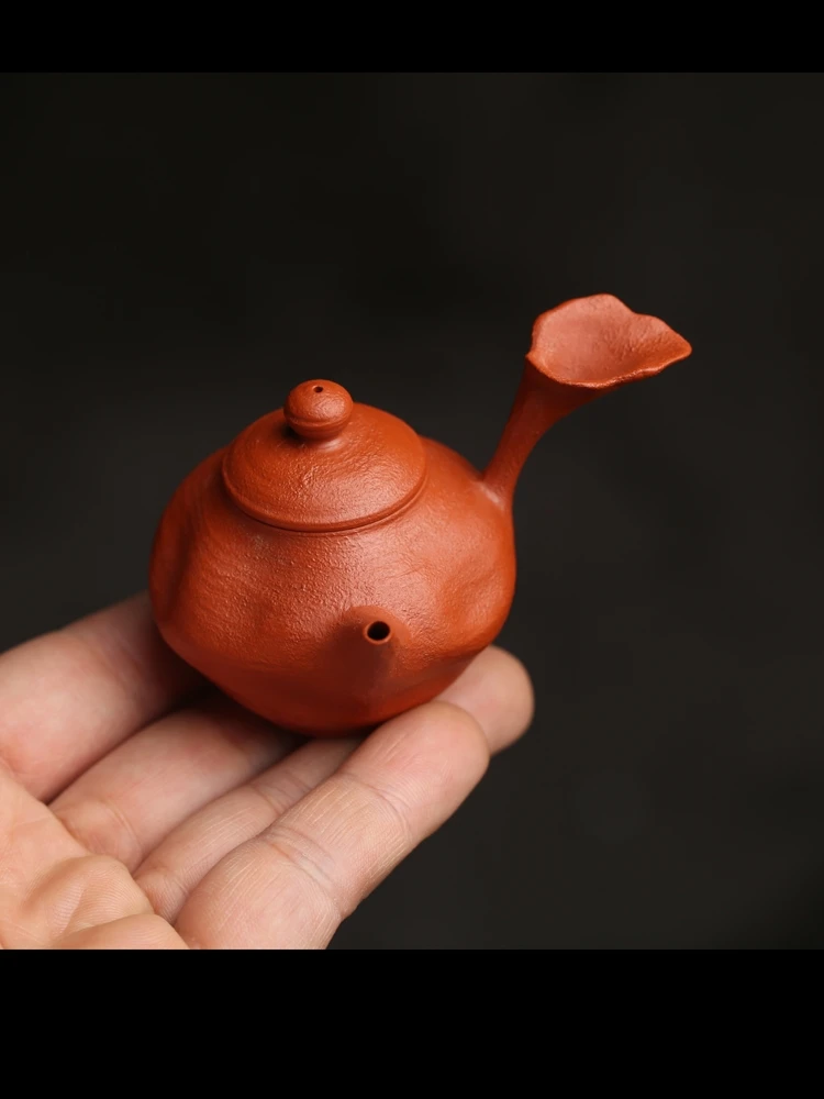 Wu Nian Pure Chaozhou Zhu Ni Mini Small Single Person Owner Fully Handmade Side Handle Pot Tea Sleeve