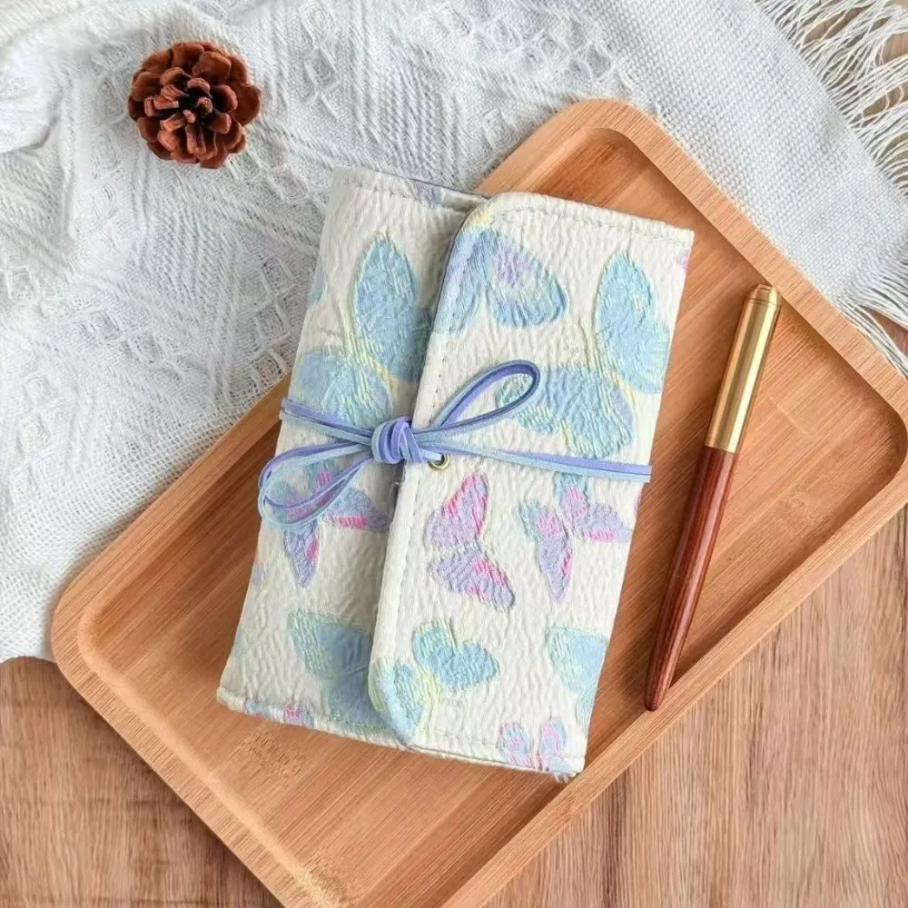 

Retro A6 Loose-leaf Diary Cloth Cover Chinese Style Loose-leaf Notebook with 90 Sheets Inner Page Spiral Binder Diary for Girls