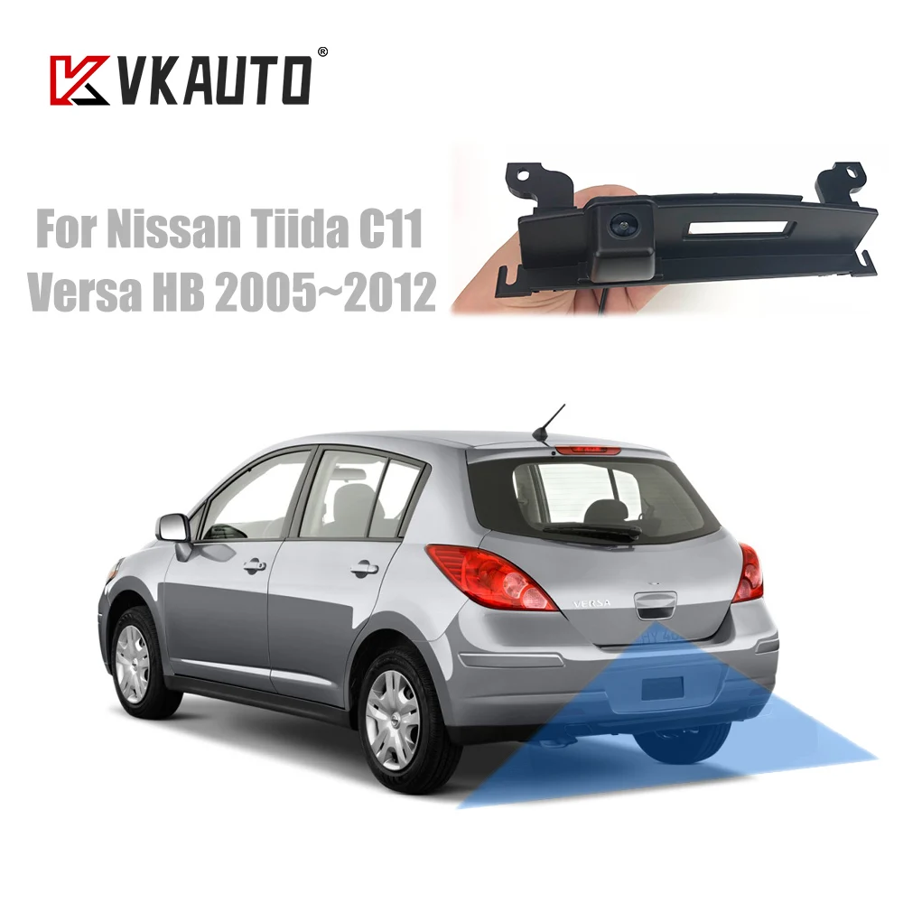 VKAUTO Rear View Camera For Nissan Tiida C11 Pulsar Latio Versa Hatch 2005~2013 CD HD Night Vision Reverse Parking Backup Camera