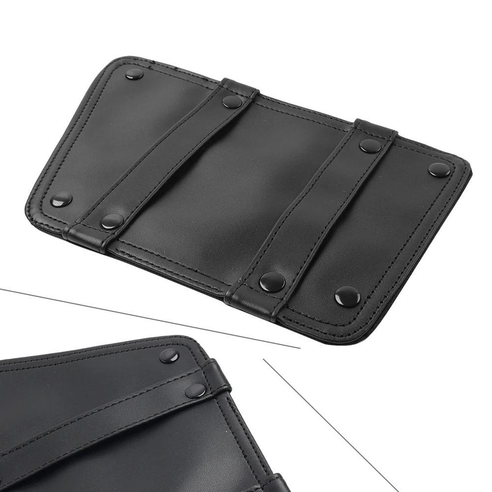 PU-Leder Motorrad linke Verkleidung Tasche Hartdeckelabdeckung für Honda GL1500 Goldwing 1988–2000 Schwarz
