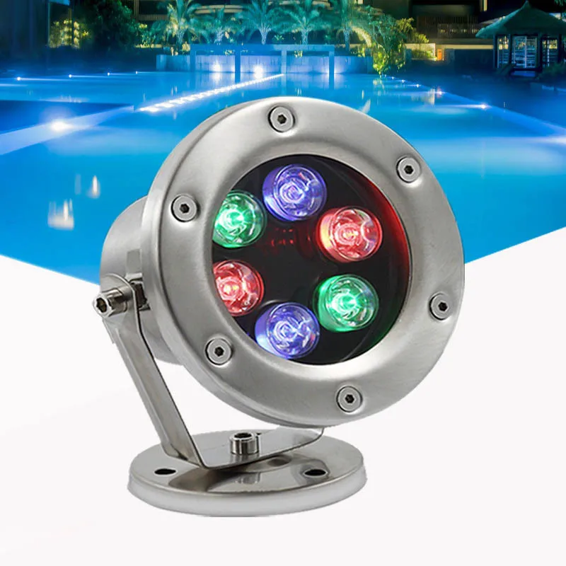 Imagem -06 - Lâmpadas Led de Ip68 Waterproof Swimming Pool Lights Lâmpadas Subaquáticas Ajustáveis Rgb Pond Lights 12v 24v Aço Inoxidável