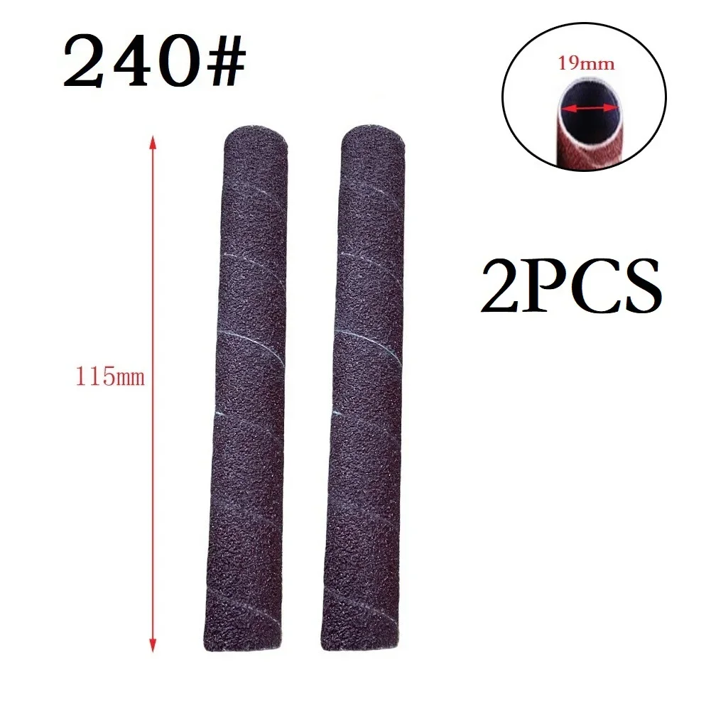 2PCS 4.5inch Sanding Drum Sleeves Sanding Paper Drum 80/150/240Grit  Mixed Vibrating Spindle Sander Sleeves Polishing Tools