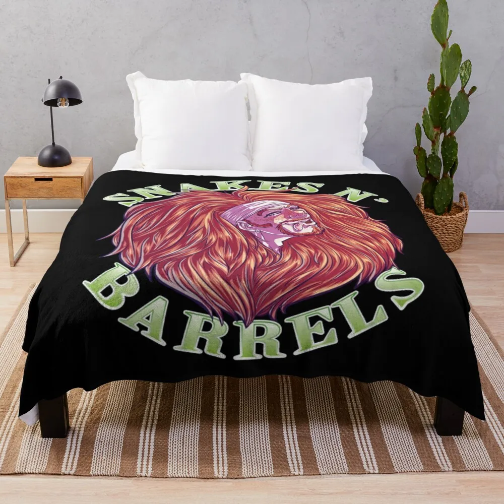 

Snakes N_ Barrels Throw Blanket Luxury Designer Summer Blankets