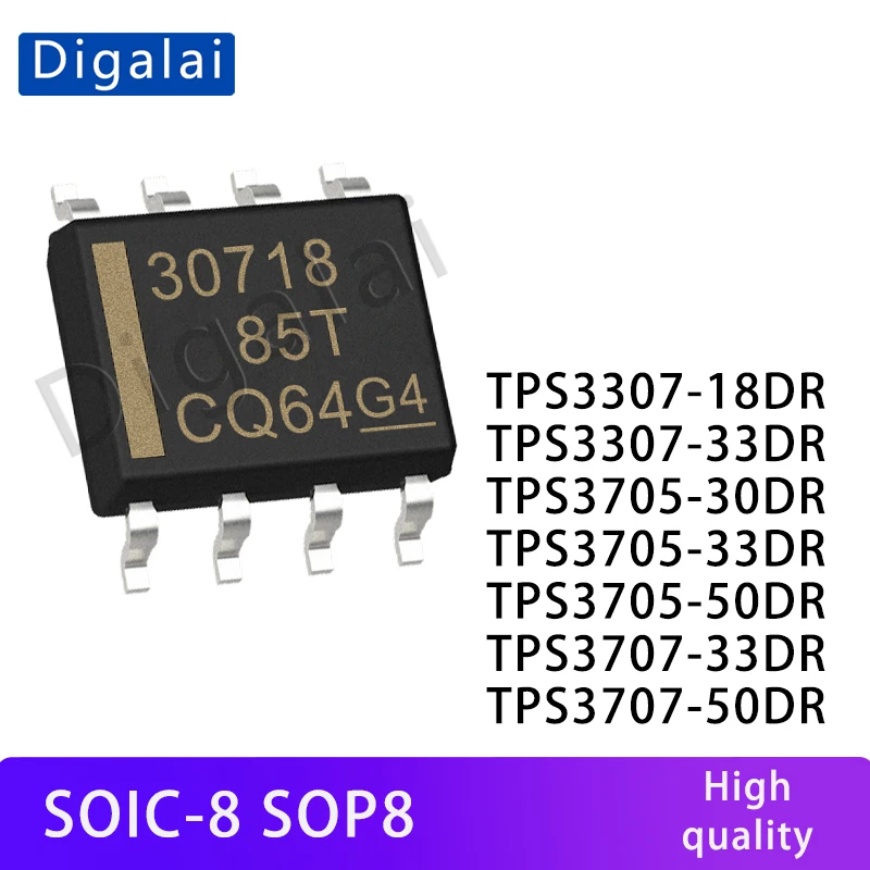 TPS3307 TPS3705 TPS3707 Series SOIC‑8 Voltage Supervisor Reset IC SMD Power Monitoring Chip