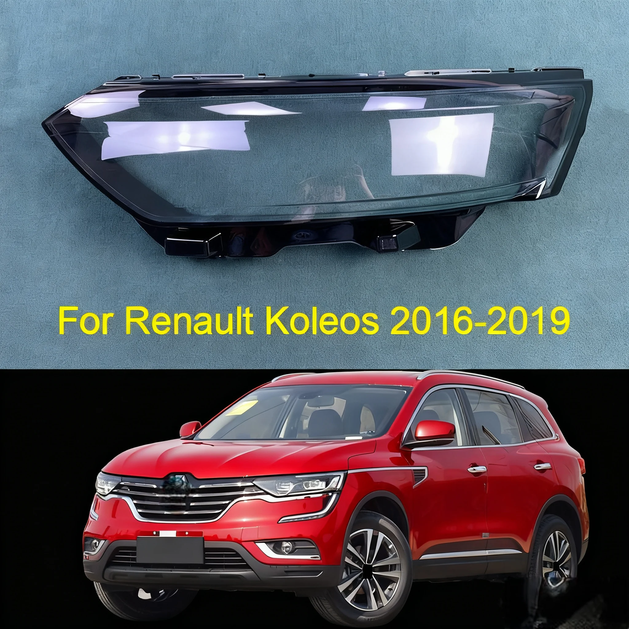 

Для Renault Koleos 2016 ~ 2019 линза для фар автомобиля, крышка для фар, замена стекла, передняя прозрачная лампа, авто корпус