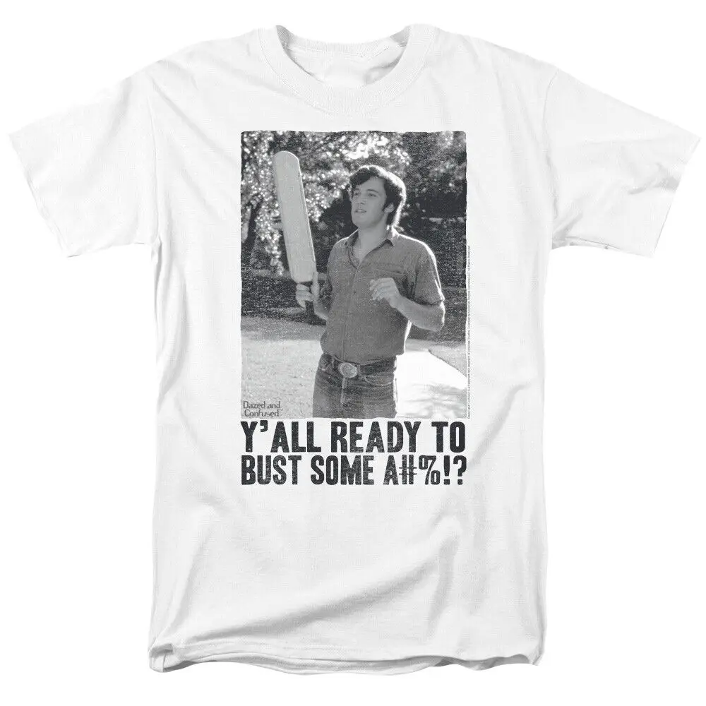 Dazed and Confused Paddle T Shirt Licensed Comedy Movie Funny Classic White