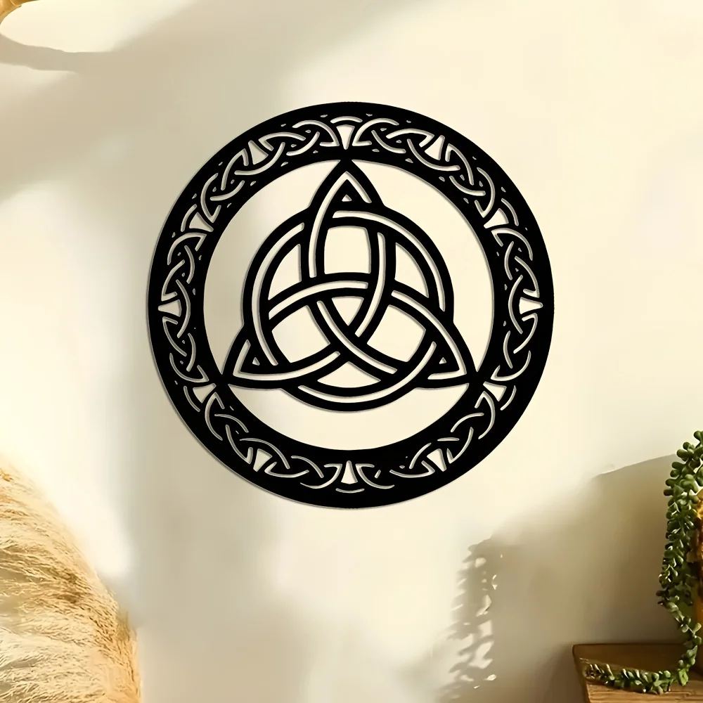 Vintage Celtic Knot Metal Wall Art Iron Symbol Decor Easy to Hang for Living Room