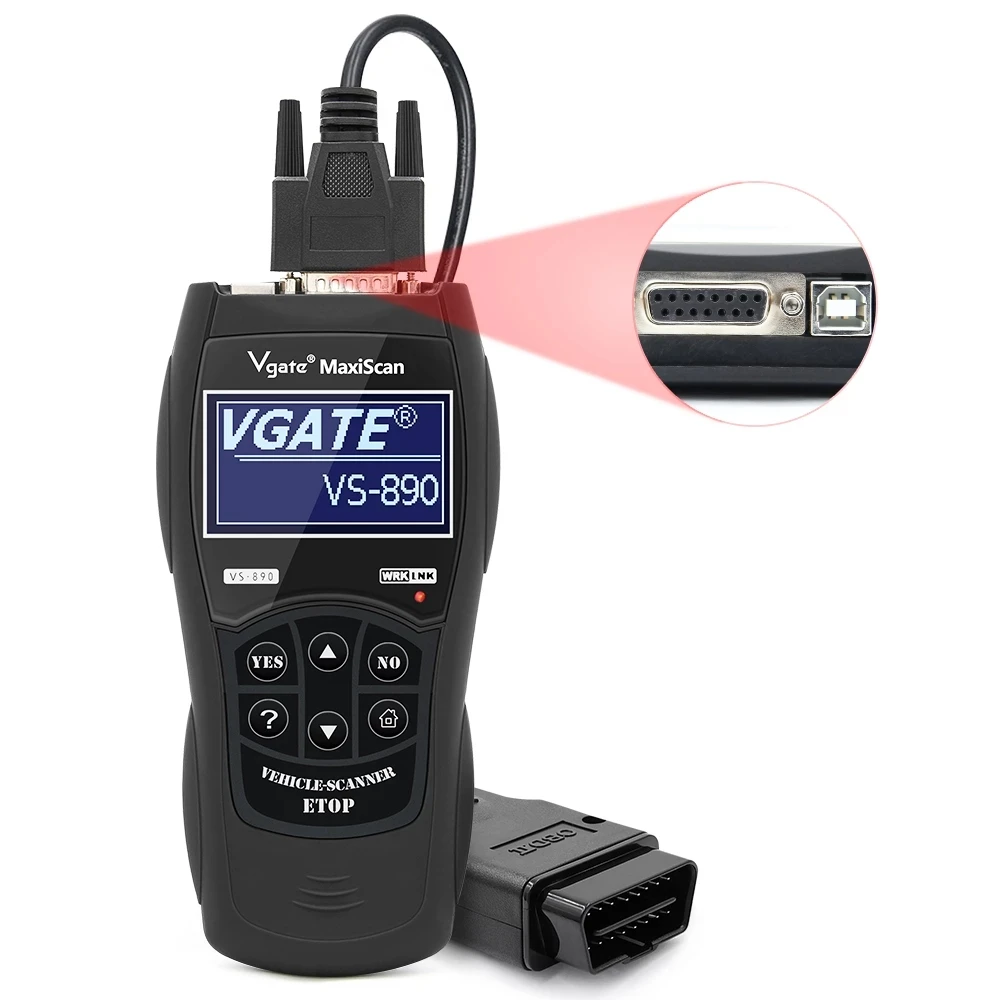 2024 Newest Maxiscan Vgate VS890S OBD2 Diagnostic Scanner VS890 Vgate SCAN Tool VS 890 CAN-BUS Multi-Languages Car Code Reader