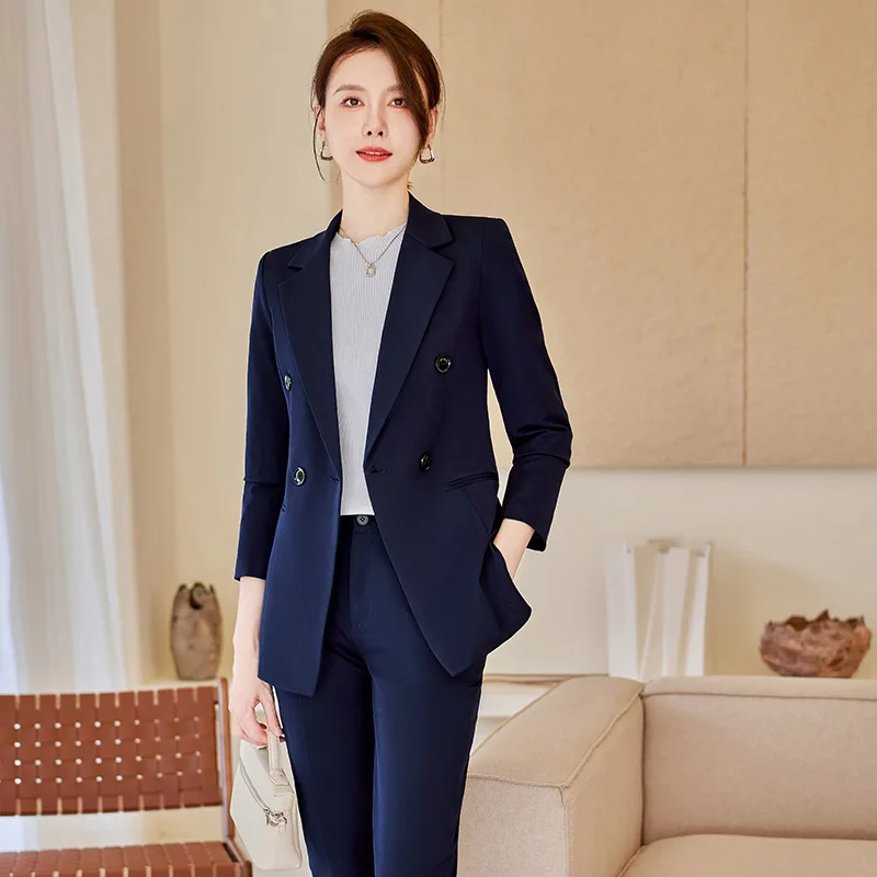 Manteau à manches longues imbibé pour femmes, vêtements d'automne et d'hiver, vêtements de bureau de tempérament de style coréen, vêtements de travail formels, téléchargements