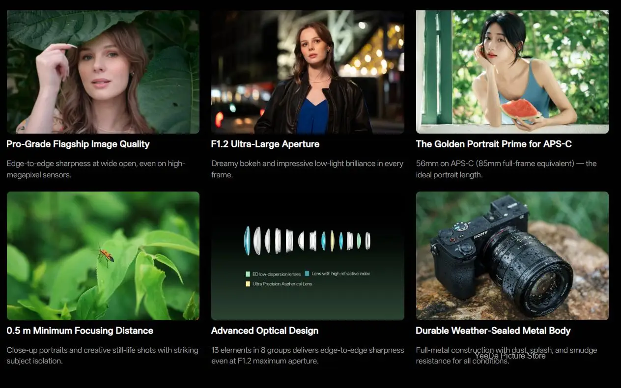 Viltrox AF 56 مللي متر F1.2 Pro APS-C عدسة صورة فتحة كبيرة لـ Fujifilm XF Sony E Mount لـ Fujifilm XE4 XS20 XT4 XT5 XM5 XT50