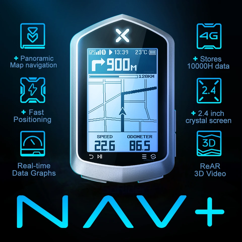Xoss NAV-NAV Plus-自転車コンピューター,GPS付き,自転車に乗る