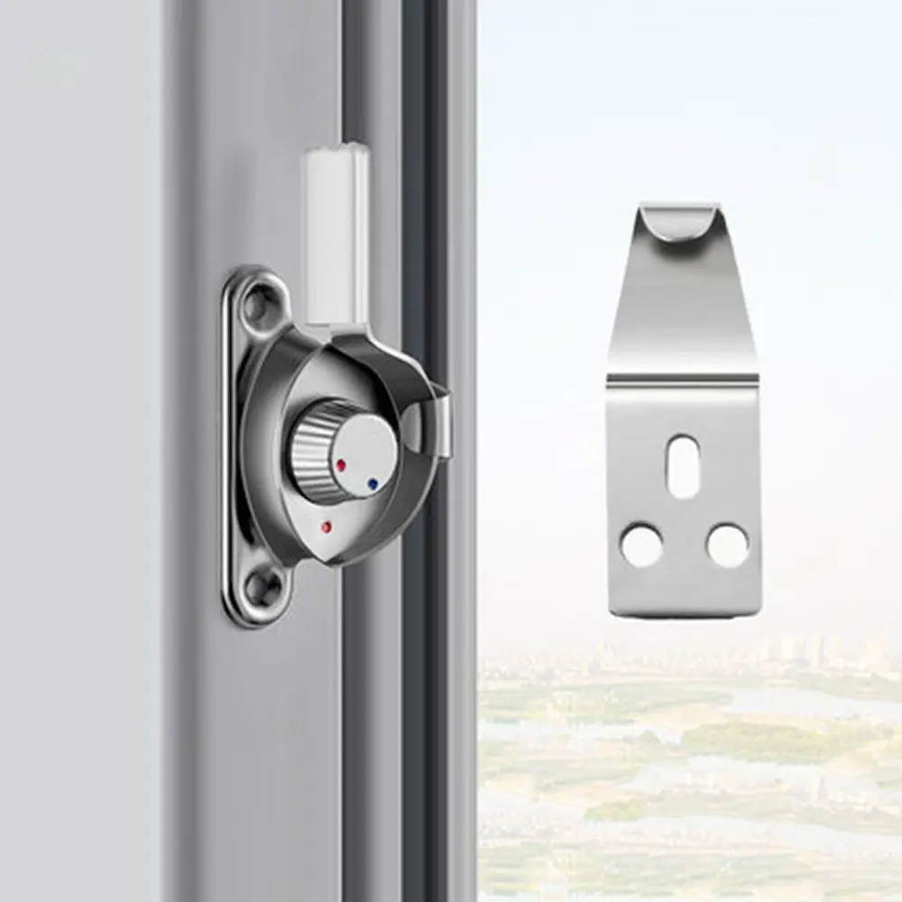 

Steel Safety Crescent Type Sliding Door Window Double-sided Window Lock Hardware Accessories Insurance Buckle Crescent Lock