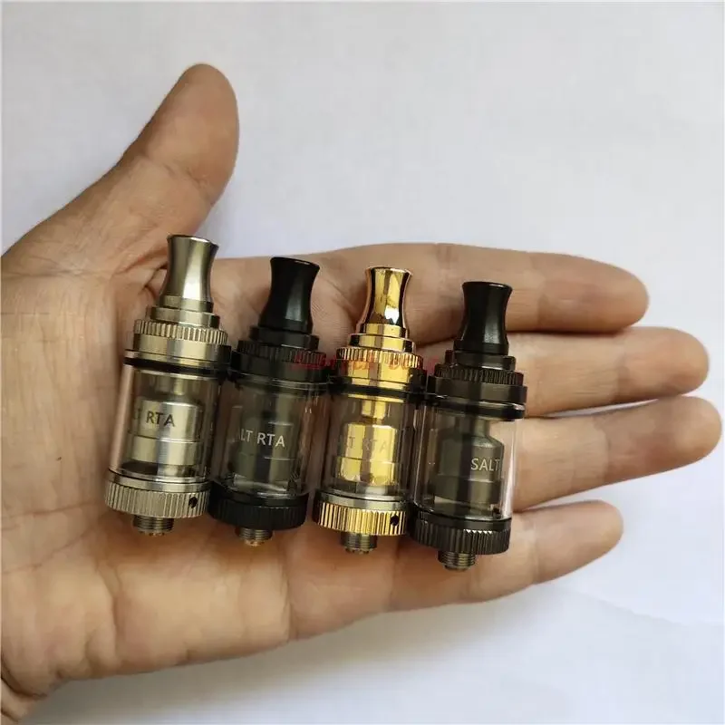 Atomiseur SALT RTA, diamètre précieux de 18mm, système de remplissage supérieur, bobine unique, flux d'air réglable, tube en verre à bulles, stylo vape, Ecig, 2ml, 3.5ml