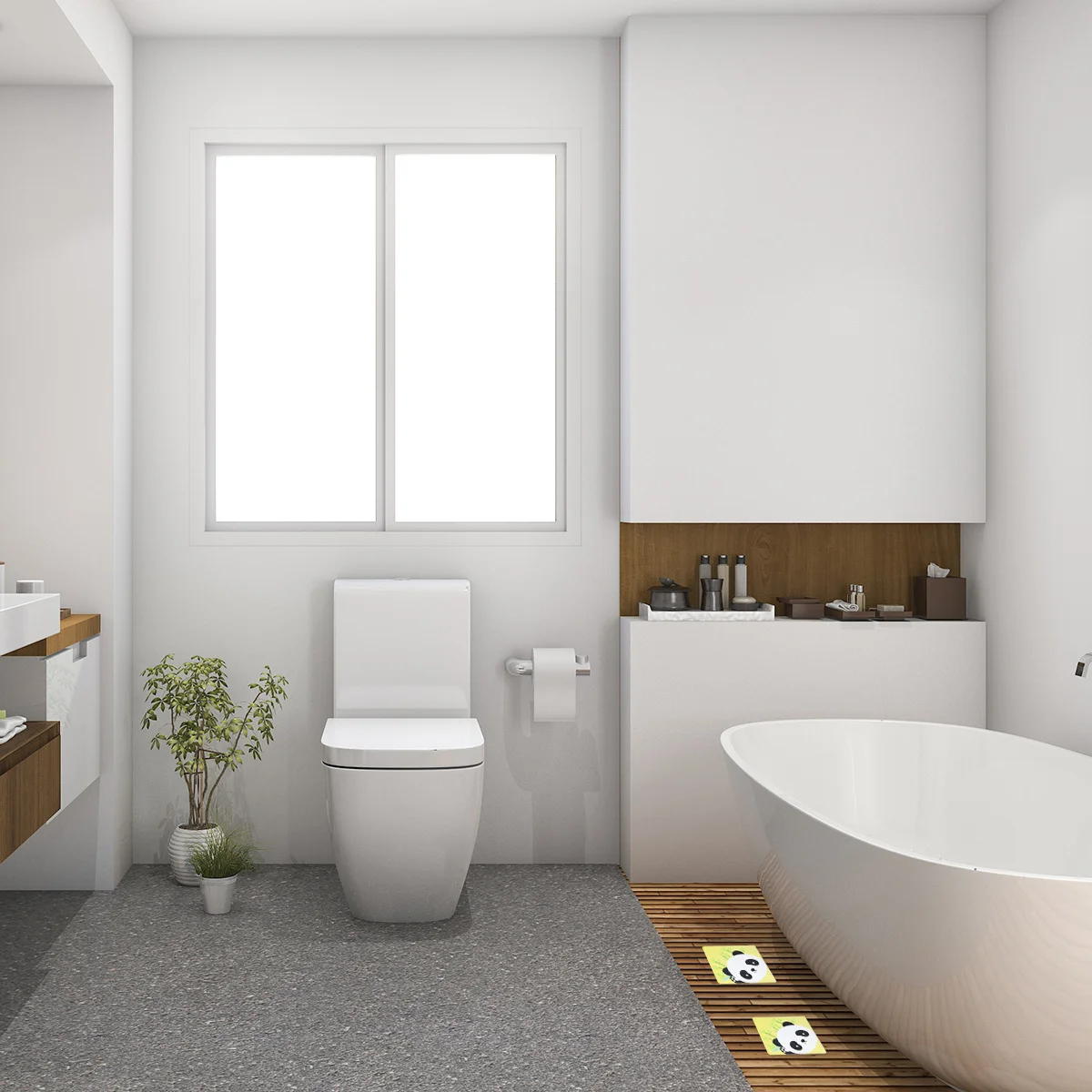 

6Pcs Anti-Slip Stickers Bathroom Non-Slip Decals Self-Adhesive Bathtub Shower Kitchen Safety Prevention Bathtub Stickers