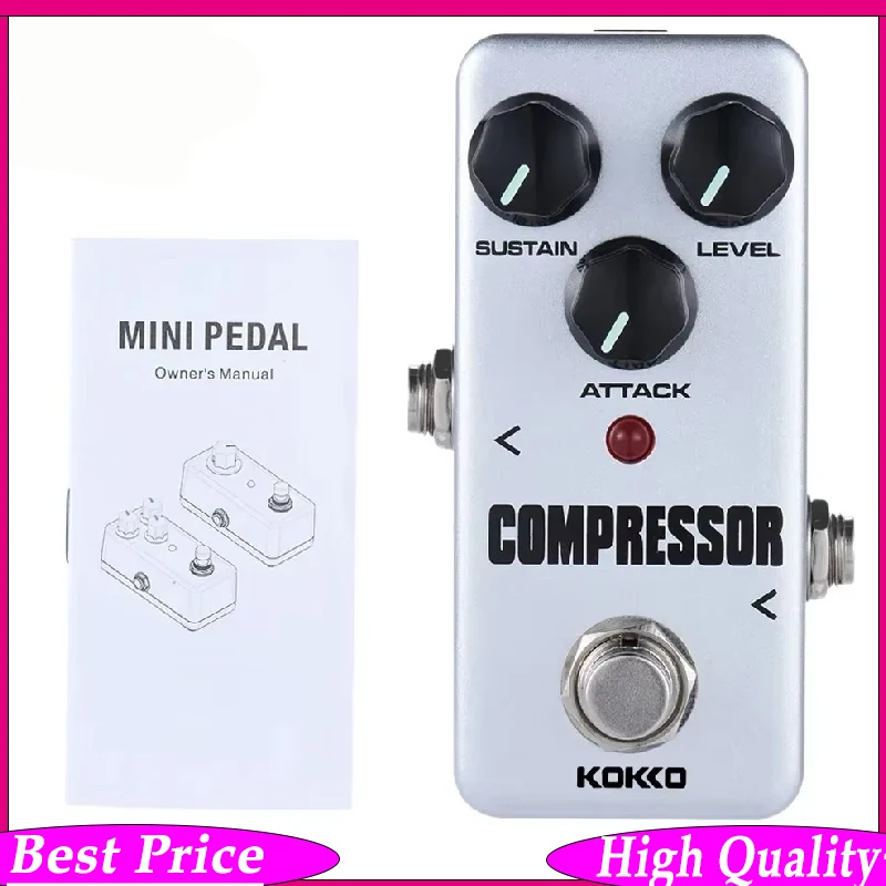 

Электрическая гитарная педаль эффектов COMPRESSOR FCP-2 Mini True Bypass, питание от сетевого адаптера, гитарный эффектор