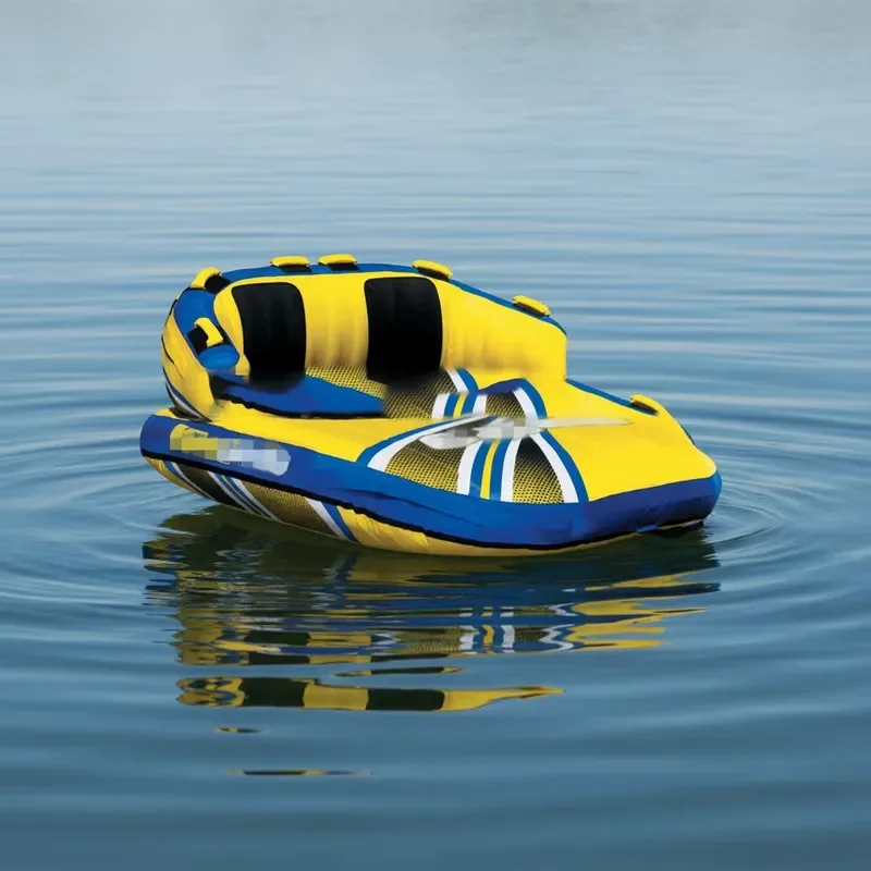 Custom Round Inflatable Towed Tubular Boat PVC 2 Person Indoor Use Under 100kg