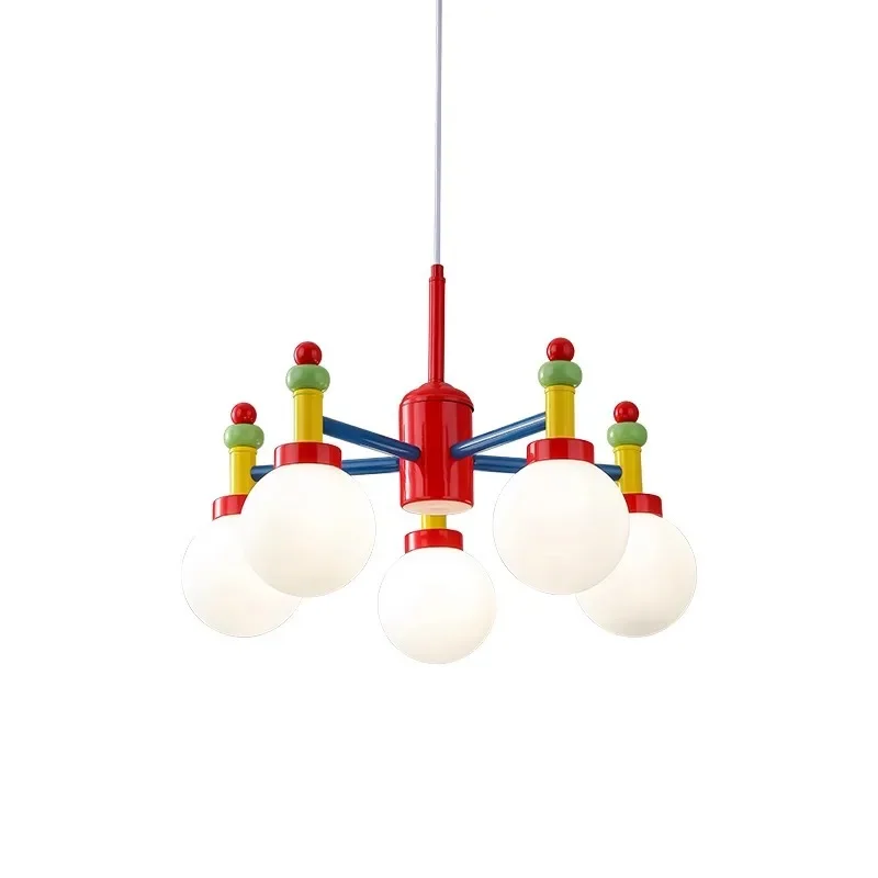 

Color living room bedroom chandelier eye protection children's room study macaron decorative lamps