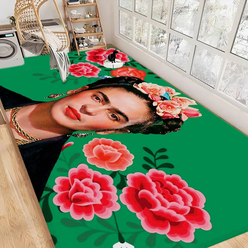 F-Frida K-Kahlo Floor Mat Rectangle Anti-slip Home Soft Badmat Front Door Indoor Outdoor Mat Welcome Doormat
