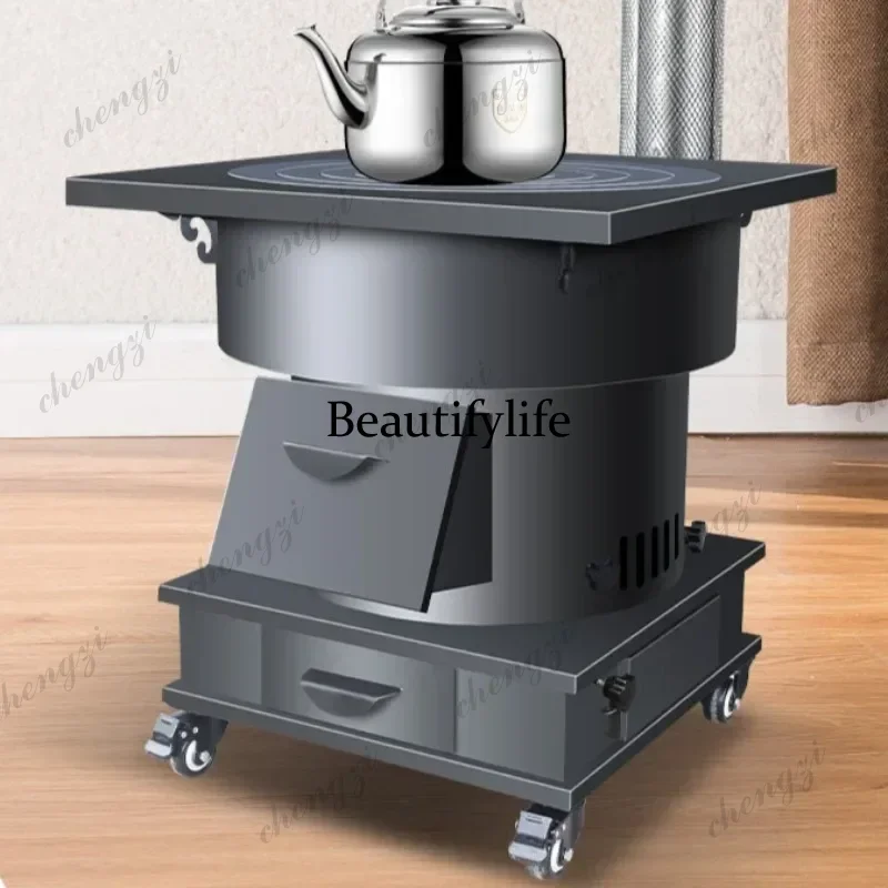 Chimeneas Outdoor Firewood Stove Portable Smoke Free Gasification Heating Large Pot Rural Indoor Wood Burning Heater