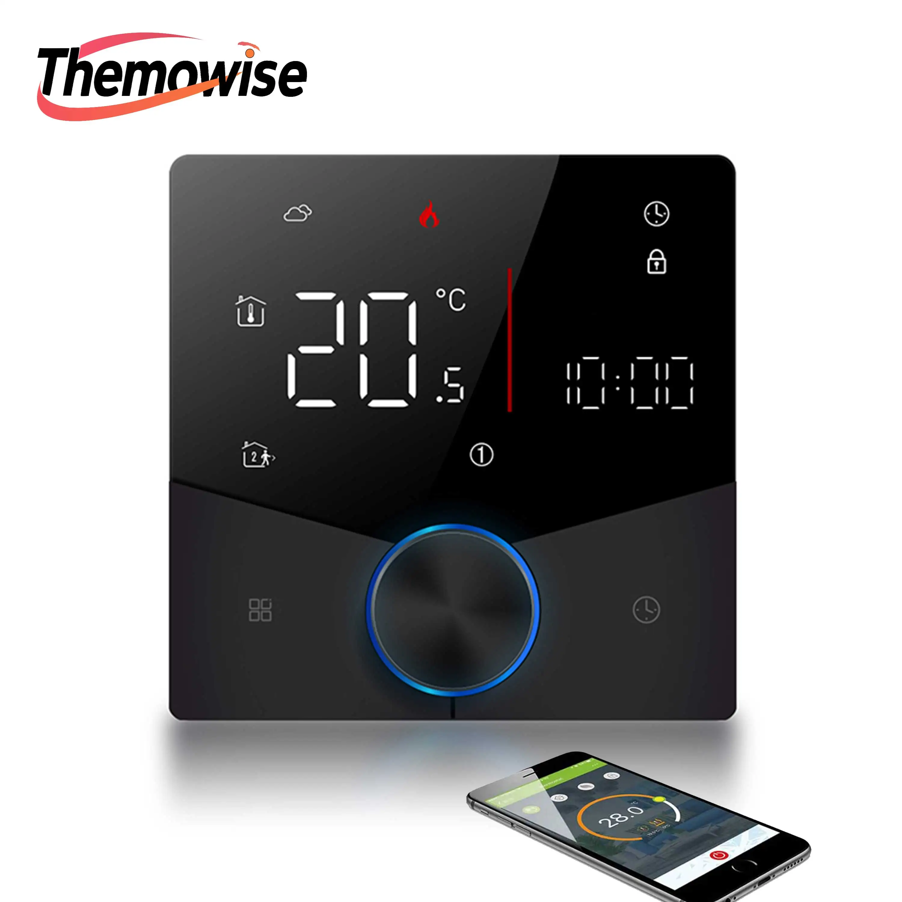 WIFI NC/NO Heating Themostat 24V 220V For Matter ZIGBEE RS485 Optional Adjustable  Electric Actuat 2-Wire/3-Wire Valve
