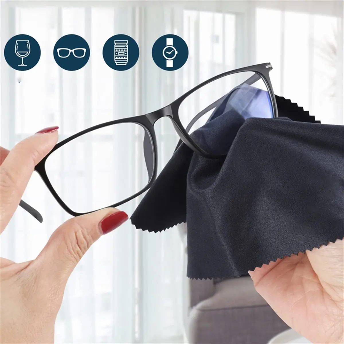Eye Glass Clean Cloths 6x7in 20Pcs, Microfiber Cleaning Cloth for Glasses, Camera Lens, Screen, Electronics, Eyeglass