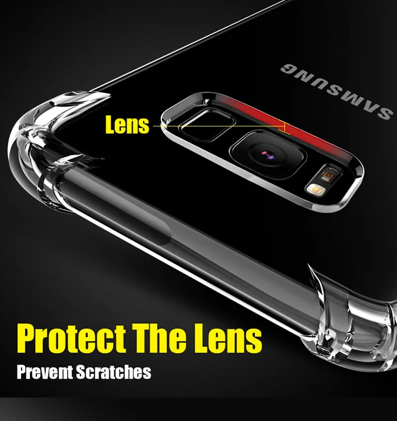 Shockproof Clear Soft Silicone Case For Samsung Galaxy S20 S21 S22 S23 FE S8 S9 S10E S10 Note 10 Plus 20 Ultra Cover Cases image 6