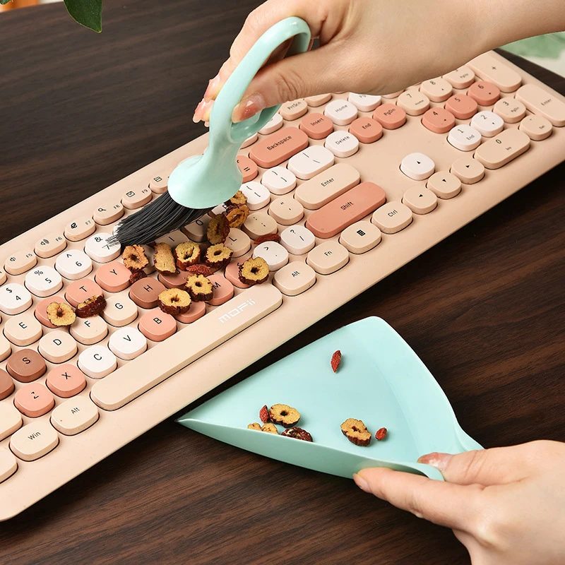 Mini Broom Dustpan Set Desktop Clean Brushes Table Keyboard Drawer Corner Clean Tool Household Cleaning Tools Small Gap Brush