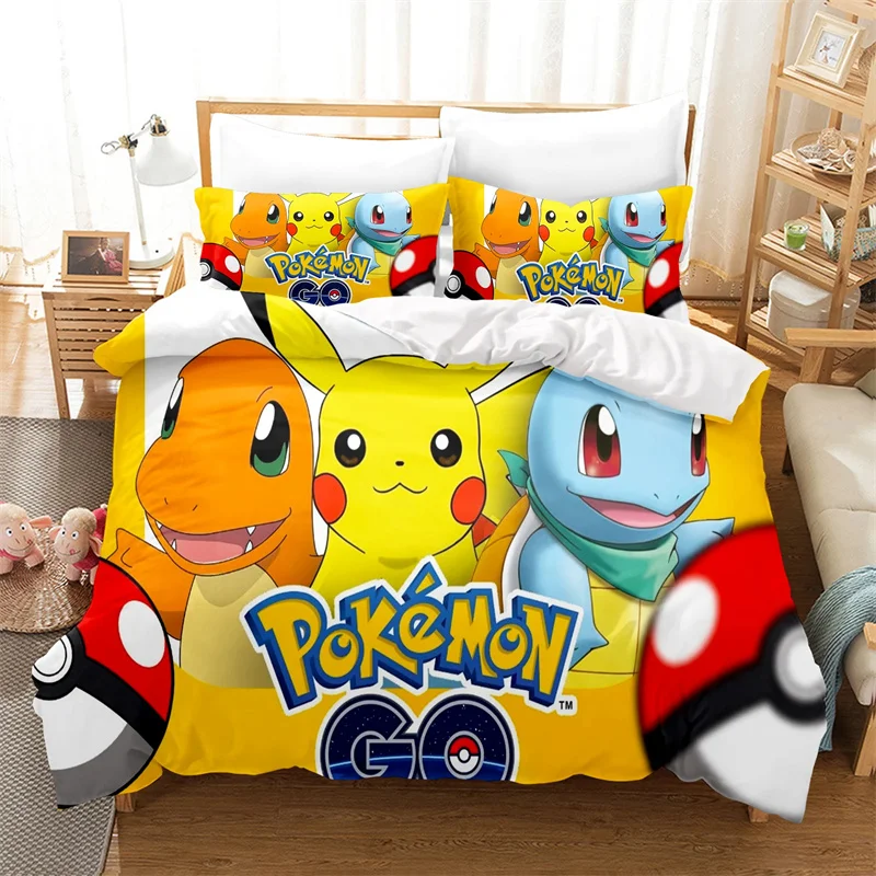 

Duvet Cover 3d Print Pokemon Bedding Set Printed Children Bedding Set Full Size Multicolor Kids Teen Room Decoration