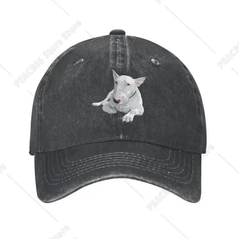 

Classic Unisex Cotton English Bull Terrier Baseball Cap Adult Adjustable Dad Hat for Men Women Sun Protection