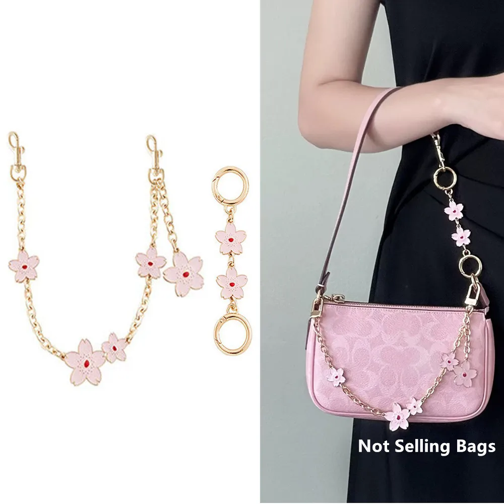 High-end Alloy Metal Sakura Extension Chain for Women's Bag Fashion Not Easy to Scratch and Fade Bag Decoration Chain Bag Access
