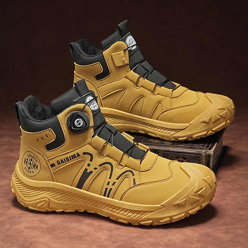 Men's high top boots, comfortable and easy to wear, suitable for daily wear, commuting, gatherings, fashionable men's boots