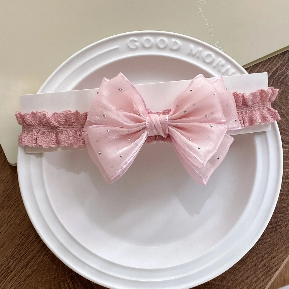 Fashion Lace Baby Bow Headband Bowknot Princess Girls Newborn Headwear Elastic Infant Hairband Kids Hair Accessories