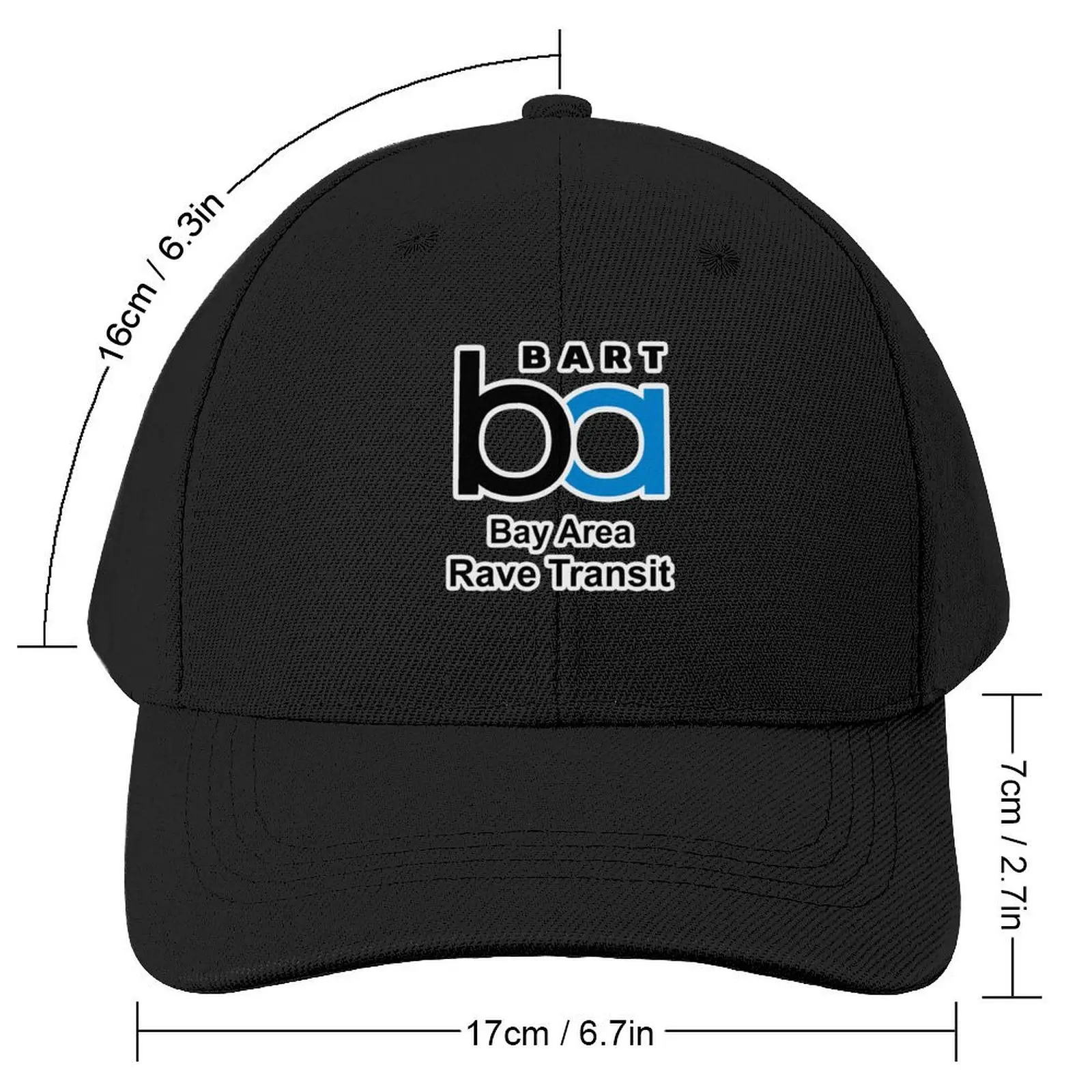 BART Bay Area Rave Transit Baseball Cap Brand Man cap Snapback Cap Sunscreen Christmas Hat Mens Caps Women's